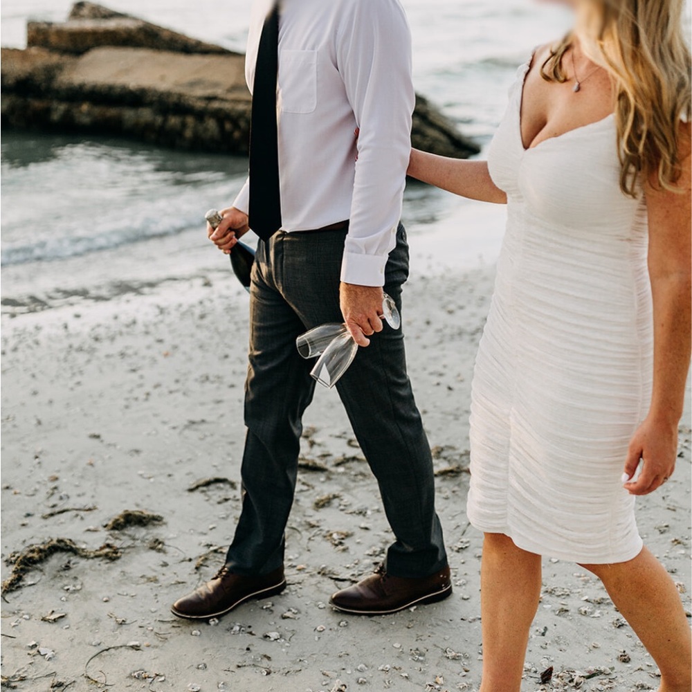 Ruched Midi in White